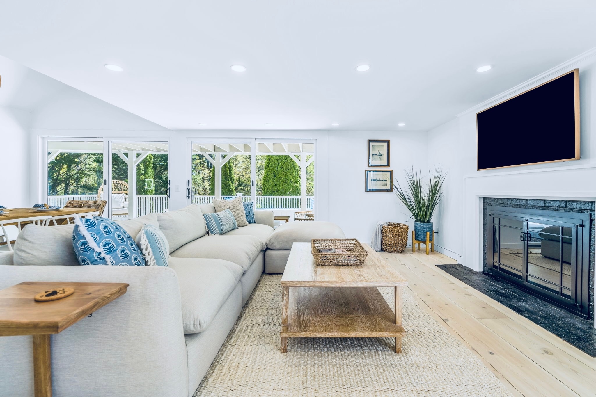 Main living room with fireplace