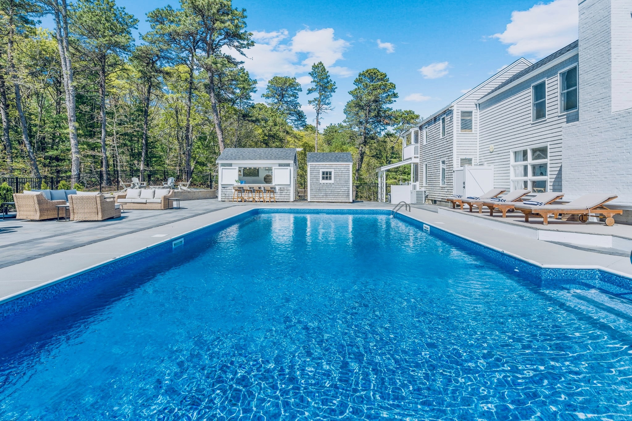 Heated saltwater pool